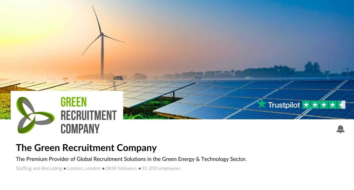 The Green Recruitment Company.  The Premium Provider of Global Recruitment Solutions in the Green Energy & Technology Sector.
